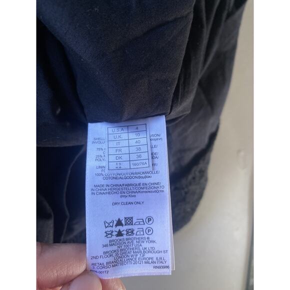 Brooks Brothers Dress Womens Size 4 Black Shift Eyelet Lace Office Career Church - Picture 5 of 13